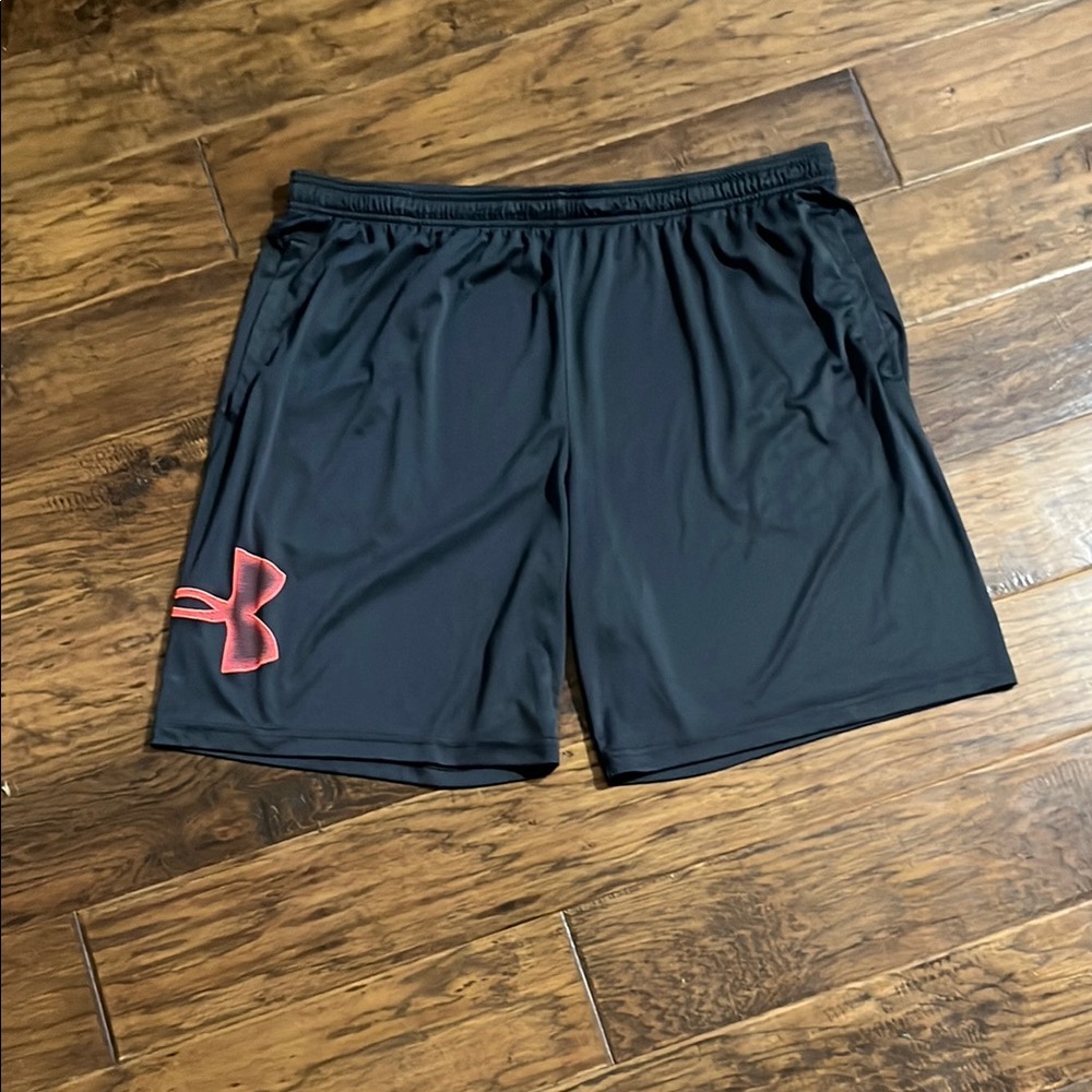 Under Armour Athletic Shorts in Black with Red Accent